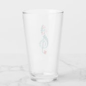 Treble Clef Music Gift Musician Teacher Band Glas (Rückseite)