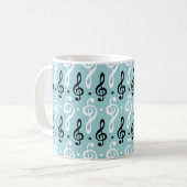 Treble Clef Music Gift Musician Teacher Band Kaffeetasse (Vorderseite Links)