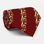 Treble Clef Music Krawatte von Leslie Harlow (Gerollt)