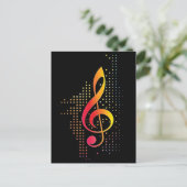 Treble Clef Music Postkarte (Stehend Vorderseite)