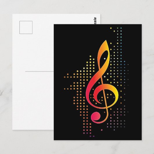 Treble Clef Music Postkarte (Vorne/Hinten)