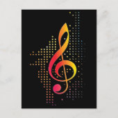 Treble Clef Music Postkarte (Vorderseite)