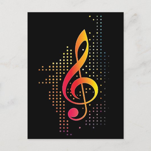 Treble Clef Music Postkarte (Vorderseite)