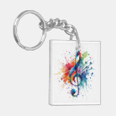 Treble Clef Music Schlüsselanhänger (Vorderseite links)