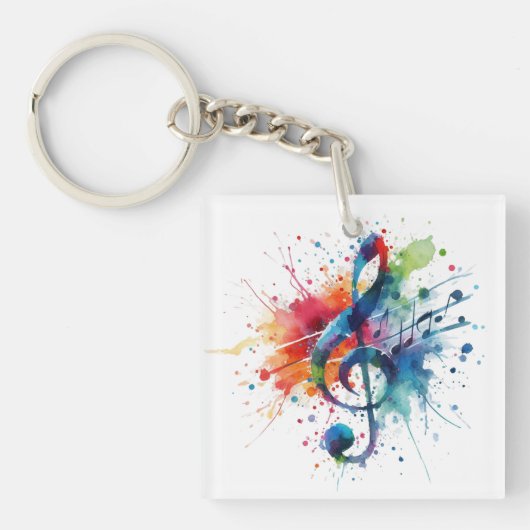 Treble Clef Music Schlüsselanhänger (Vorderseite)