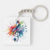 Treble Clef Music Schlüsselanhänger (Rückseite)
