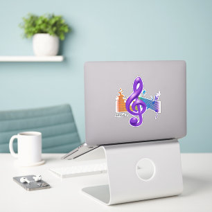 Treble Clef Music Symbol Vivid Colors Aufkleber