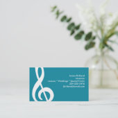 Treble Clef Music Teacher Studio Music Conductor Visitenkarte (Stehend Vorderseite)