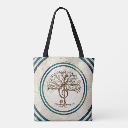 Treble Clef Music Tree Tasche (Rückseite)