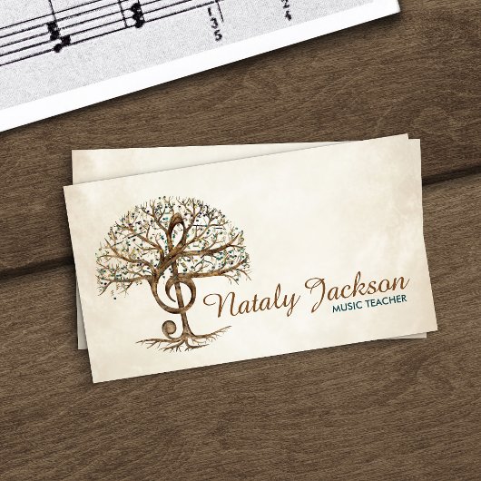 Treble Clef Music Tree Visitenkarte
