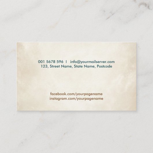 Treble Clef Music Tree Visitenkarte (Rückseite)