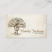 Treble Clef Music Tree Visitenkarte (Vorderseite)