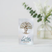 Treble Clef Music Tree Visitenkarte (Stehend Vorderseite)