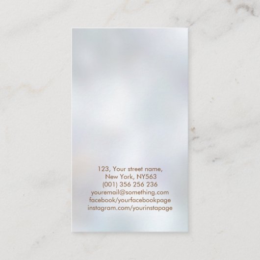 Treble Clef Music Tree Visitenkarte (Rückseite)