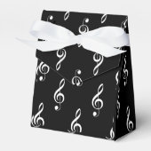 Treble Clef Musical Favor Box II Black Geschenkschachtel (Vorderseite)