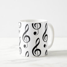 Treble Clef Musical Music Lover Singer Piano Tasse
