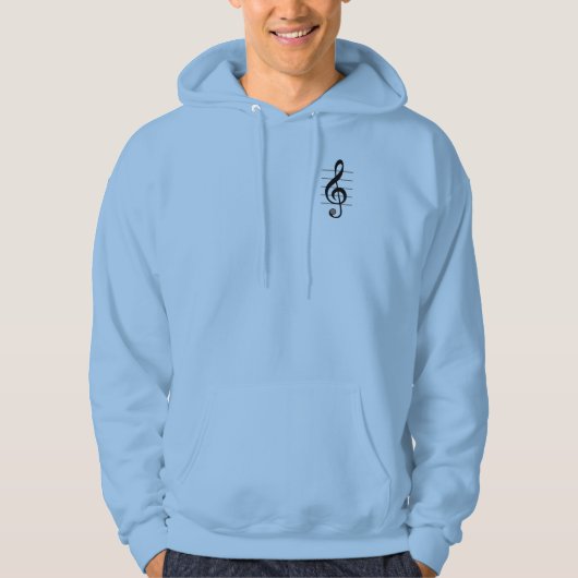 Treble Clef Musical Note Hoodie (Vorderseite)
