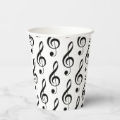 Treble Clef Musical Paper Cup Pappbecher (Rückseite)
