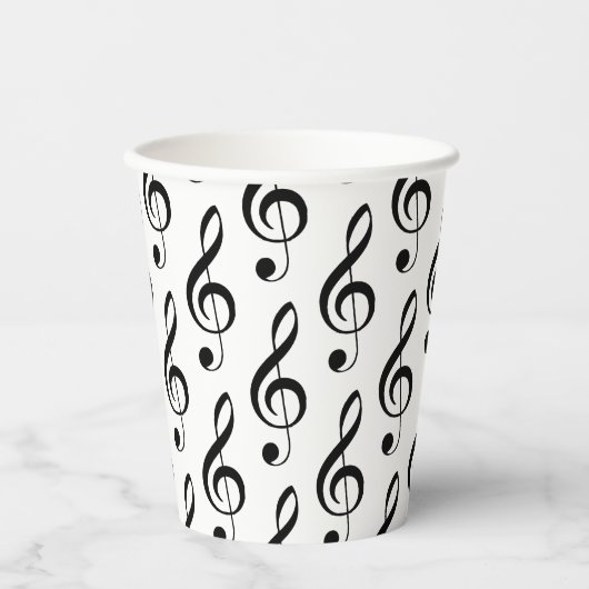 Treble Clef Musical Paper Cup Pappbecher (Vorderseite)