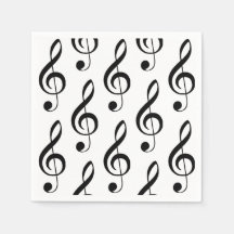Treble Clef Musical Paper Napkin