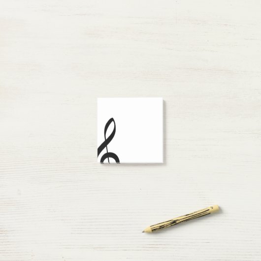 Treble Clef Musical Post-It Notes Post-it Klebezettel (Auf Schreibtisch)