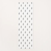 Treble Clef Musical Schwarz-weiß Singer Yoga Mat Yogamatte (Vorderseite)