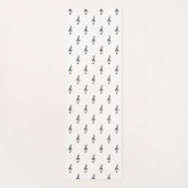 Treble Clef Musical Schwarz-weiß Singer Yoga Mat Yogamatte (Rückseite)