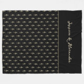 Treble Clef Musical Symbol Music Lover's Black Fleecedecke (Vorderseite (Horizontal))