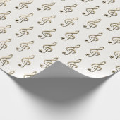 Treble Clef Musical Symbol Music Lover's Cream Geschenkpapier (Ecke)