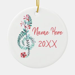 Treble Clef Musician Gift Musik Keramik Ornament