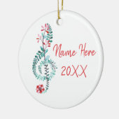 Treble Clef Musician Gift Musik Keramik Ornament (Links)