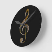 Treble Clef Musik-Thema Wall Clock Runde Wanduhr (Winkel)