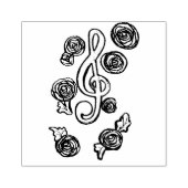 Treble Clef Musiklehrerin Art Gummistempel (Prägung)