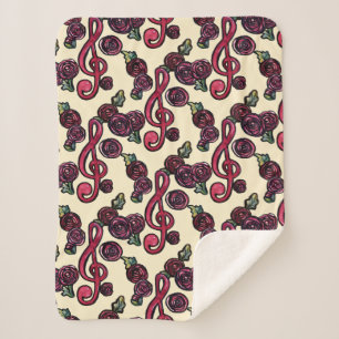 Treble Clef Musiklehrerin Art Sherpadecke