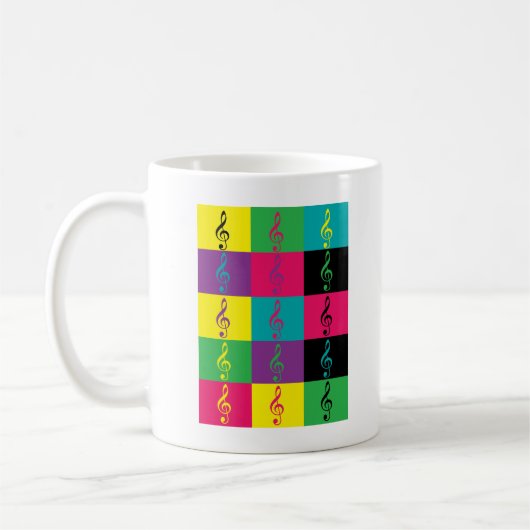 Treble Clef Musikmuster Kaffeetasse (Links)