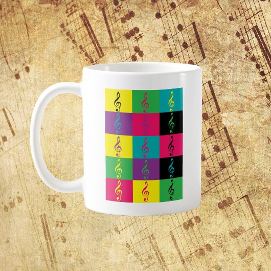 Treble Clef Musikmuster Kaffeetasse