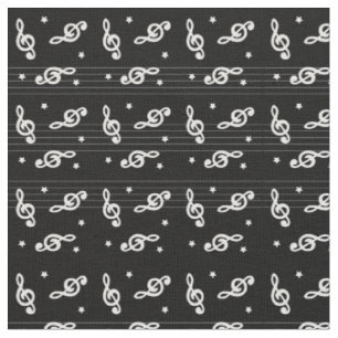 Treble Clef Musikmuster Stoff