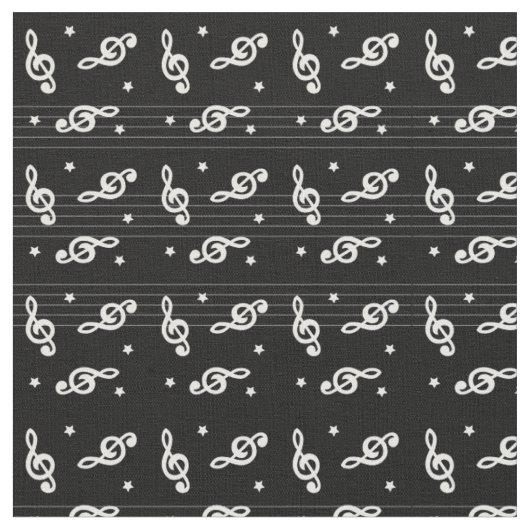 Treble Clef Musikmuster Stoff (Nahaufnahme)