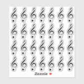 Treble Clef Musiknote Lehrer Song Piano Aufkleber (Blatt)