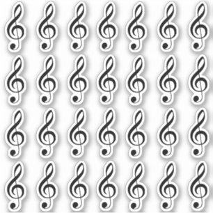Treble Clef Musiknote Lehrer Song Piano Aufkleber