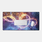 Treble Clef: Musiknoten Digitale Kunst Schreibtischunterlage (Tastatur & Maus)