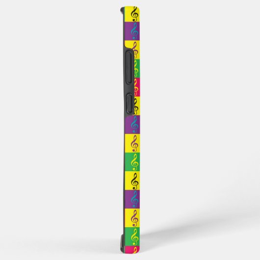 Treble Clef Muster farbenfroh hell Samsung Galaxy Hülle (Rechte Seite)