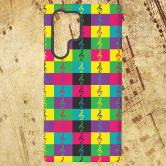 Treble Clef Muster farbenfroh hell Samsung Galaxy Hülle