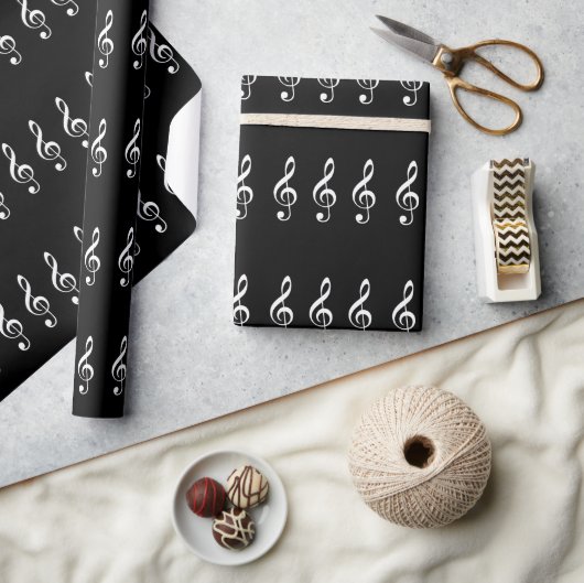 Treble Clef-Muster Geschenkpapier (Kunsthandwerk)
