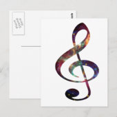 Treble Clef nebula 1 Postkarte (Vorne/Hinten)