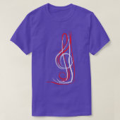 Treble Clef Note Music  T-Shirt (Design vorne)