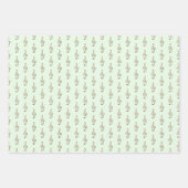 Treble Clef Pattern Music Themed Grau Green Blue Geschenkpapier Set (Vorderseite 2)