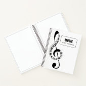 Treble Clef Piano Keys School Music Notizblock (Innenseite)