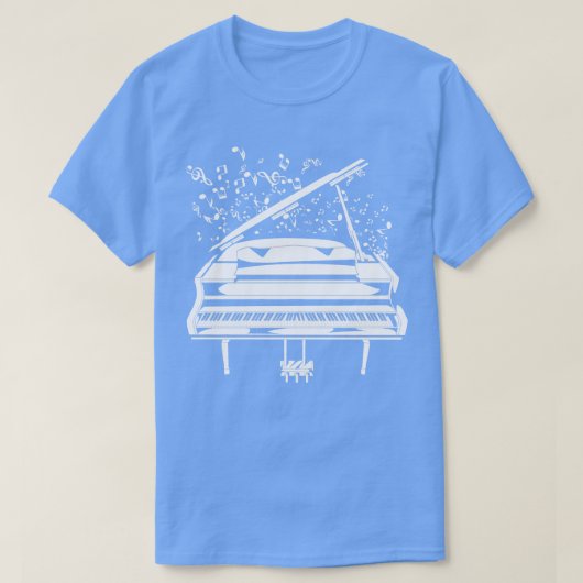Treble Clef Piano Musician Pianist T-Shirt (Design vorne)