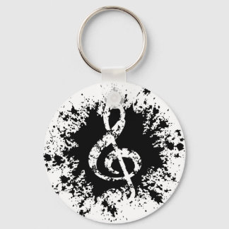 Treble Clef Platsch Schlüsselanhänger